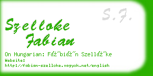 szelloke fabian business card